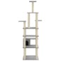 vidaXL Rascador para gatos con postes de sisal gris claro 183 cm