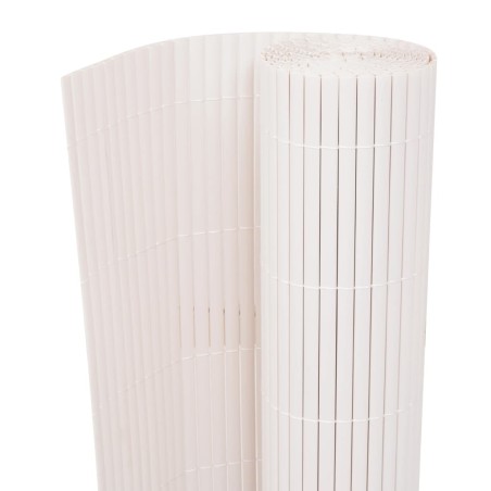 vidaXL Valla de jardín de doble cara 90x500 cm blanca