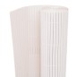 vidaXL Valla de jardín de doble cara 90x500 cm blanca vidaXL Valla de jardín de doble cara 90x500 cm blanca