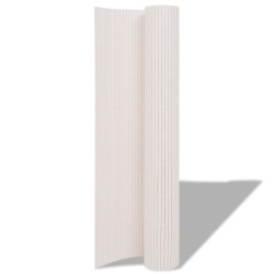 vidaXL Valla de jardín de doble cara 90x500 cm blanca