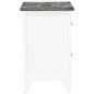 vidaXL Mesita de noche madera de Paulownia gris y blanca 38x28x45 cm vidaXL Mesita de noche madera de Paulownia gris y blanca 38x28x45 cm