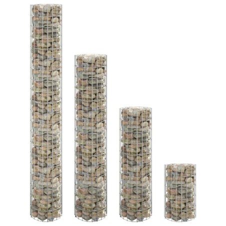vidaXL Arriate gaviones circular 4 piezas Ø30x50/100/150/200 cm