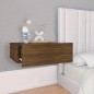 vidaXL Mesita de noche flotante 2 uds madera roble marrón 40x30x15cm vidaXL Mesita de noche flotante 2 uds madera roble marrón 40x30x15cm