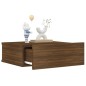 vidaXL Mesita de noche flotante 2 uds madera roble marrón 40x30x15cm vidaXL Mesita de noche flotante 2 uds madera roble marrón 40x30x15cm
