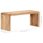 vidaXL Banco de madera de acacia maciza 110x38x46 cm vidaXL Banco de madera de acacia maciza 110x38x46 cm