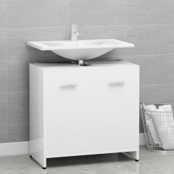 vidaXL Armario de baño madera contrachapada blanco 60x33x61 cm
