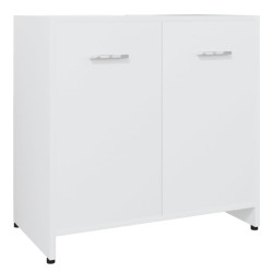 vidaXL Armario de baño madera contrachapada blanco 60x33x61 cm