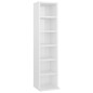 vidaXL Estantería de CDs madera contrachapada blanco brillo 21x20x88cm vidaXL Estantería de CDs madera contrachapada blanco brillo 21x20x88cm