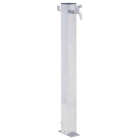 vidaXL Fuente de agua para jardín acero inoxidable cuadrada 80 cm