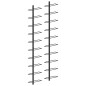 vidaXL Botelleros de pared para 20 botellas 2 unidades metal negro vidaXL Botelleros de pared para 20 botellas 2 unidades metal negro