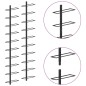 vidaXL Botelleros de pared para 20 botellas 2 unidades metal negro vidaXL Botelleros de pared para 20 botellas 2 unidades metal negro