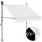 vidaXL Toldo manual retráctil con LED crema 200 cm vidaXL Toldo manual retráctil con LED crema 200 cm