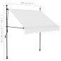 vidaXL Toldo manual retráctil con LED crema 200 cm vidaXL Toldo manual retráctil con LED crema 200 cm