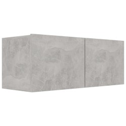 vidaXL Mueble para TV madera contrachapada gris hormigón 80x30x30 cm