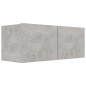vidaXL Mueble para TV madera contrachapada gris hormigón 80x30x30 cm vidaXL Mueble para TV madera contrachapada gris hormigón 80x30x30 cm