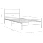 vidaXL Estructura de cama de metal blanca 90x200 cm vidaXL Estructura de cama de metal blanca 90x200 cm