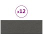 vidaXL Paneles de pared 12 uds tela gris oscuro 90x30 cm 3,24 m² vidaXL Paneles de pared 12 uds tela gris oscuro 90x30 cm 3,24 m²