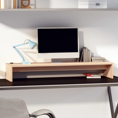 vidaXL Soporte para monitor madera maciza de pino 100x27x15 cm