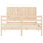 vidaXL Estructura de cama con cabecero madera maciza 140x200 cm vidaXL Estructura de cama con cabecero madera maciza 140x200 cm