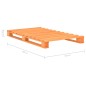 vidaXL Estructura de cama de palés madera maciza pino marrón 100x200cm vidaXL Estructura de cama de palés madera maciza pino marrón 100x200cm