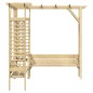 vidaXL Pérgola de esquina con banco de madera de pino impregnada vidaXL Pérgola de esquina con banco de madera de pino impregnada