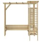 vidaXL Pérgola de esquina con banco de madera de pino impregnada vidaXL Pérgola de esquina con banco de madera de pino impregnada