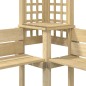 vidaXL Pérgola de esquina con banco de madera de pino impregnada vidaXL Pérgola de esquina con banco de madera de pino impregnada