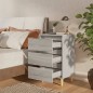 vidaXL Mesita de noche con patas madera maciza gris Sonoma 40x35x69 cm vidaXL Mesita de noche con patas madera maciza gris Sonoma 40x35x69 cm