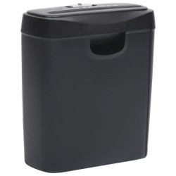 vidaXL Trituradora de papel cortadas en tiras 6 hojas negro