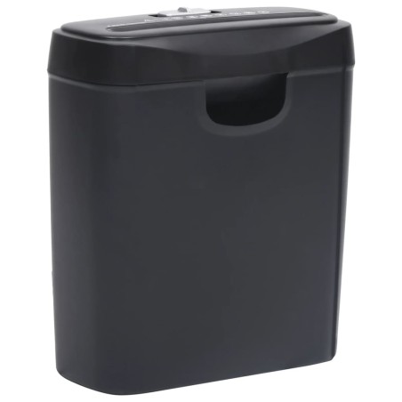 vidaXL Trituradora de papel cortadas en tiras 6 hojas negro