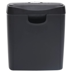 vidaXL Trituradora de papel cortadas en tiras 6 hojas negro