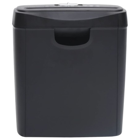 vidaXL Trituradora de papel cortadas en tiras 6 hojas negro