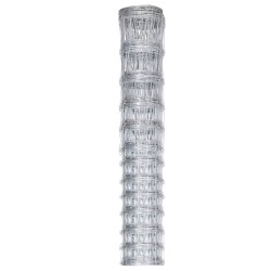 vidaXL Valla de jardín de acero galvanizado plateado 50x1,5 m