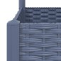 vidaXL Jardinera con enrejado PP gris oscuro 120x40x121,5 cm