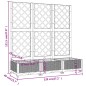 vidaXL Jardinera con enrejado PP gris oscuro 120x40x121,5 cm