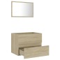 vidaXL Set de muebles de baño 2 pzas madera contrachapada roble sonoma vidaXL Set de muebles de baño 2 pzas madera contrachapada roble sonoma
