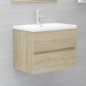 vidaXL Set de muebles de baño 2 pzas madera contrachapada roble sonoma vidaXL Set de muebles de baño 2 pzas madera contrachapada roble sonoma