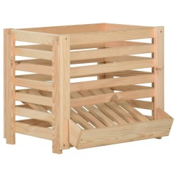 vidaXL Caja para patatas madera maciza de pino 60x40x50 cm