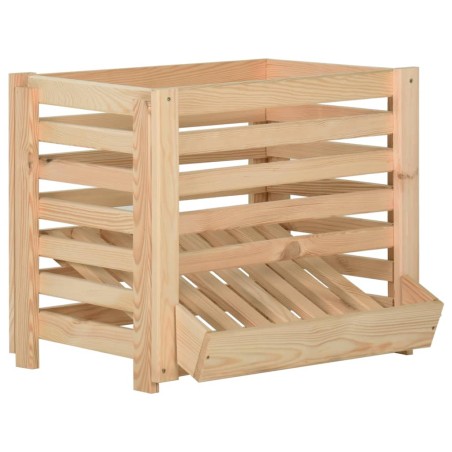 vidaXL Caja para patatas madera maciza de pino 60x40x50 cm