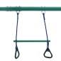 vidaXL Juego de columpios con aros de gimnasia y 4 asientos acero vidaXL Juego de columpios con aros de gimnasia y 4 asientos acero