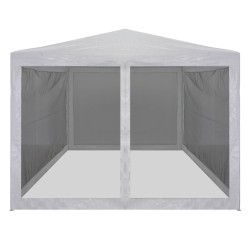 vidaXL Carpa de celebraciones plegable con 4 paredes de malla 4x3 m