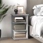 vidaXL Armario auxiliar madera contrachapada gris hormigón 35x35x55 cm vidaXL Armario auxiliar madera contrachapada gris hormigón 35x35x55 cm