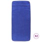 vidaXL Toallas de playa 2 uds tela azul klein 400 g/m² 75x200 cm