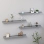 vidaXL Estantes de pared 4 unidades gris 80x9x3 cm vidaXL Estantes de pared 4 unidades gris 80x9x3 cm