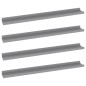vidaXL Estantes de pared 4 unidades gris 80x9x3 cm vidaXL Estantes de pared 4 unidades gris 80x9x3 cm