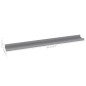 vidaXL Estantes de pared 4 unidades gris 80x9x3 cm vidaXL Estantes de pared 4 unidades gris 80x9x3 cm