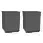 vidaXL Jardineras 2 uds polipropileno negro 30x30x37 cm vidaXL Jardineras 2 uds polipropileno negro 30x30x37 cm