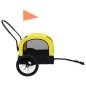vidaXL Remolque de bicicleta mascotas cochecito 2 en 1 amarillo negro vidaXL Remolque de bicicleta mascotas cochecito 2 en 1 amarillo negro