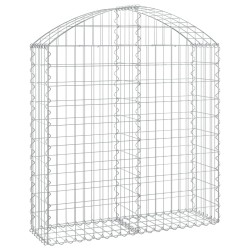 vidaXL Cesta gaviones forma arco hierro galvanizado 100x30x100/120 cm