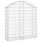 vidaXL Cesta gaviones forma arco hierro galvanizado 100x30x100/120 cm vidaXL Cesta gaviones forma arco hierro galvanizado 100x30x100/120 cm